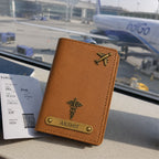 Personalized Brass Charm Basic Passport & Card Holder