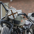 Leather Motorcycle Headlight Cross | Halogen light X | Premium Vegan Leather Strap