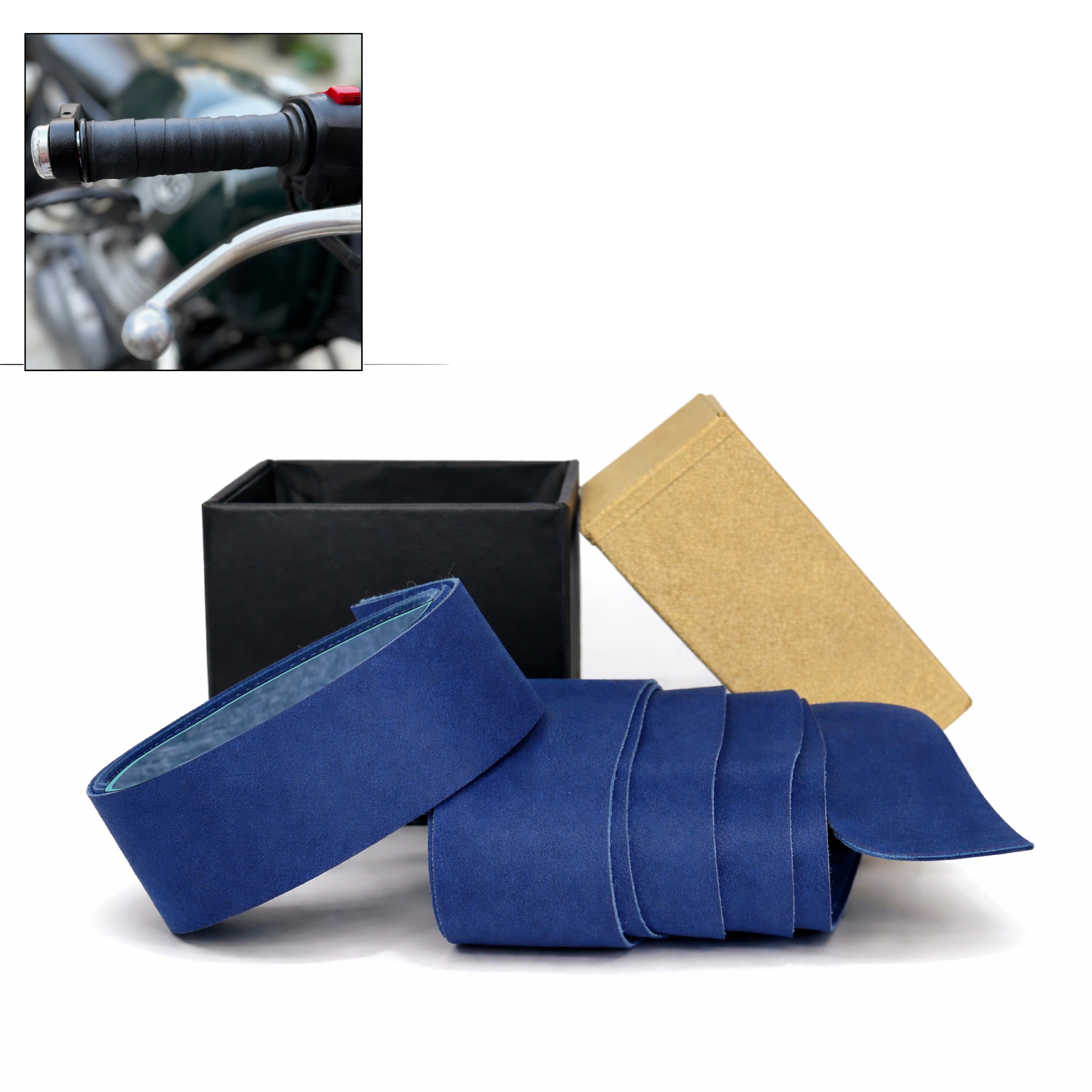 Leather Grip Wrap for Royal Enfiield, Triumph, KTM, TVS Motorcycles