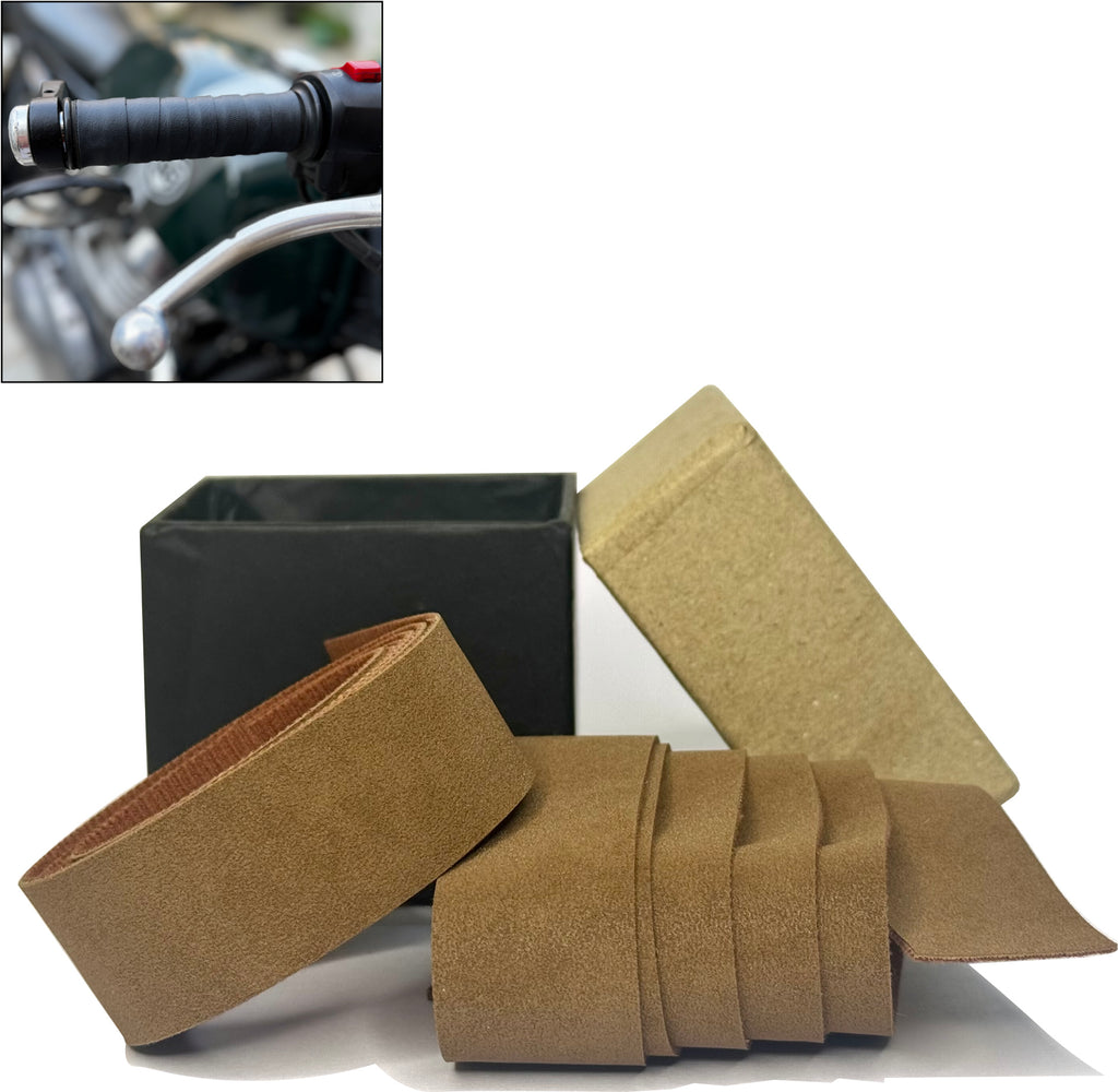 Leather Grip Wrap for Royal Enfiield, Triumph, KTM, TVS Motorcycles